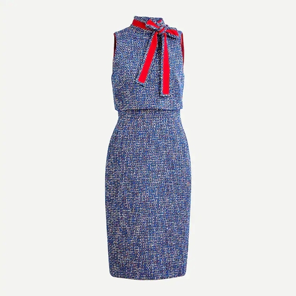J. Crew Dresses & Skirts - Jcrew petite tie-neck dress in autumn tweed